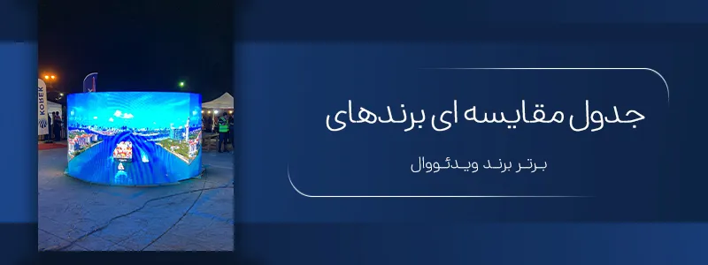 جدول مقایسه‌ای برندهای برتر ویدئو وال